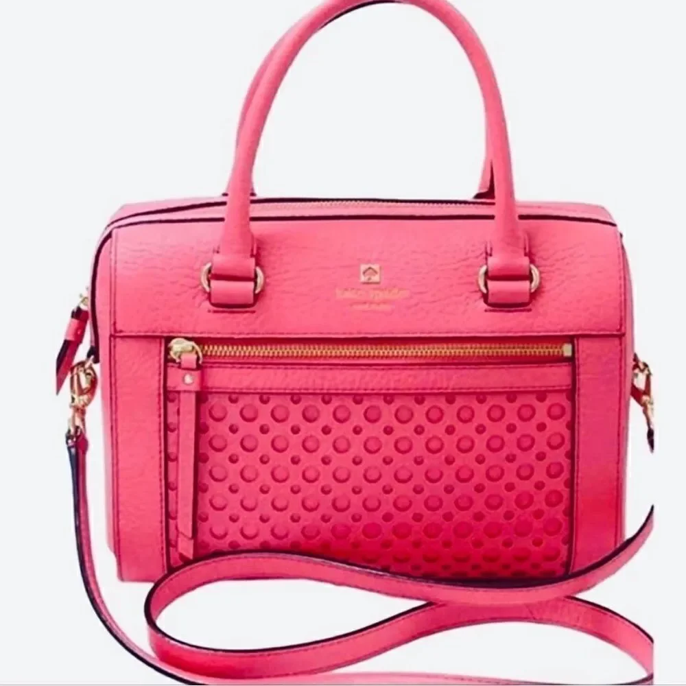 ♠️ NWT Vintage Kate Spade Delaney Perri Lane Bubbles satchel in Cabaret Pink